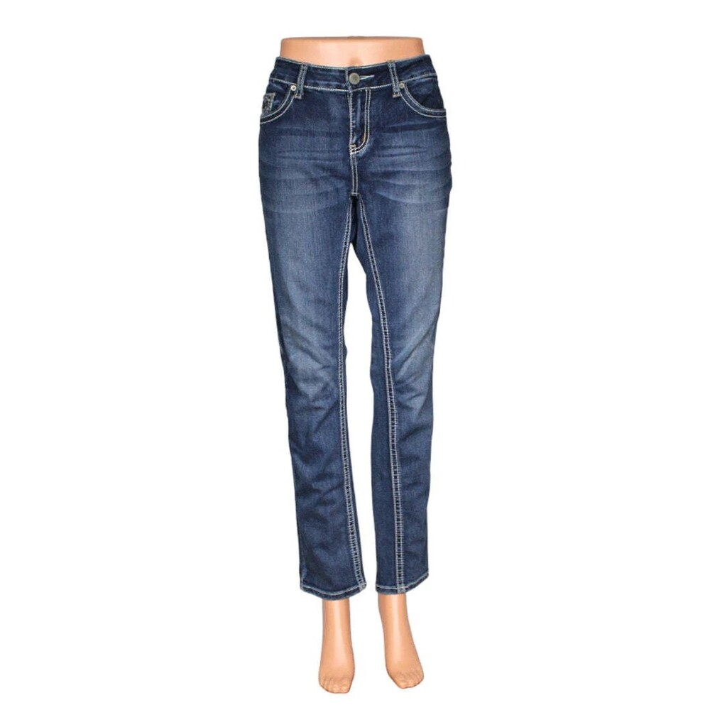 Twentyone Black Mid-Rise Skinny Flex Jeans Women Size 7/8